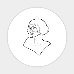 Woman japan line art Magnet